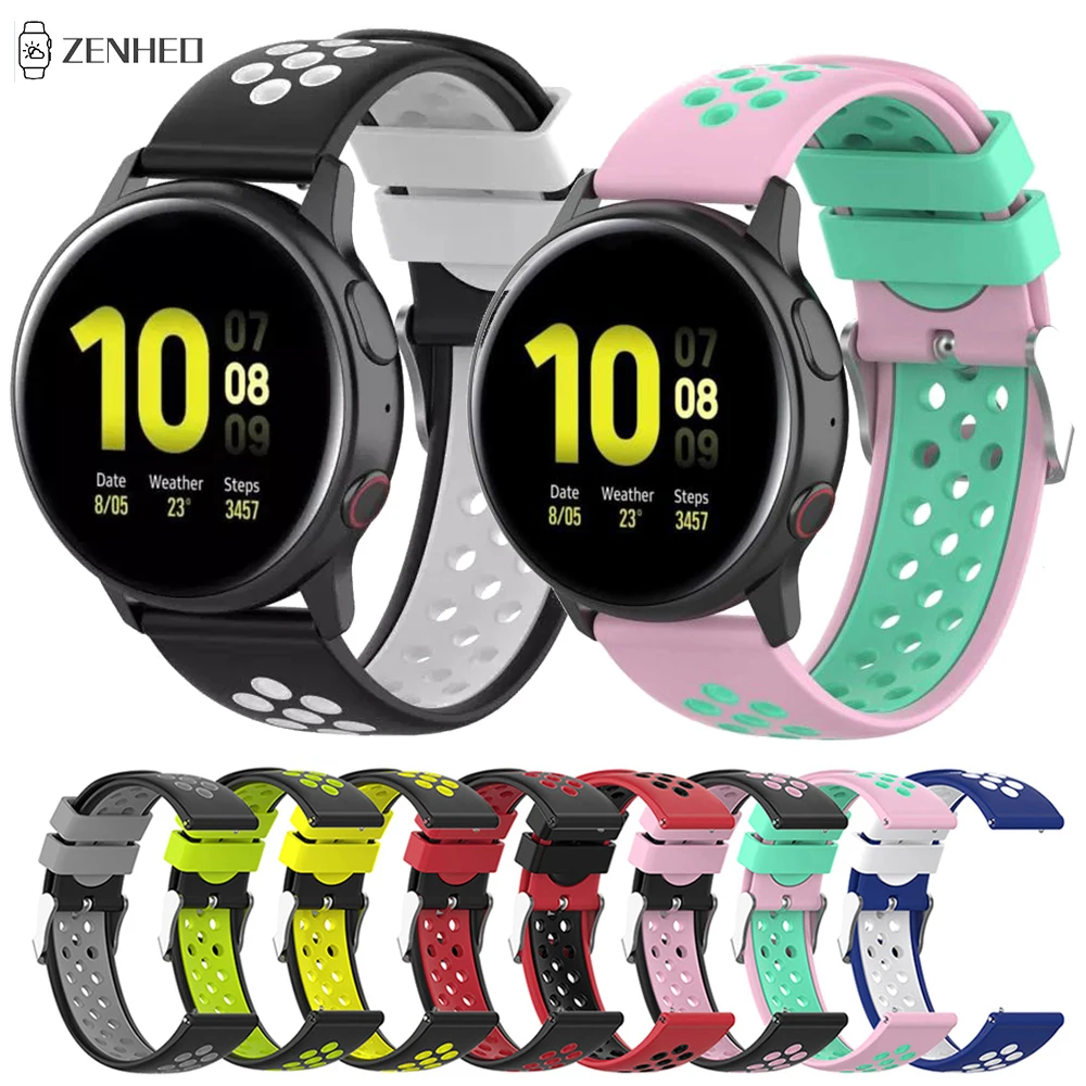 

20mm Sports Silicone Strap For Sumsung Galaxy Watch Active 2 40mm 44mm Smart Watch Band for Sumsung Galaxy Watch 42mm