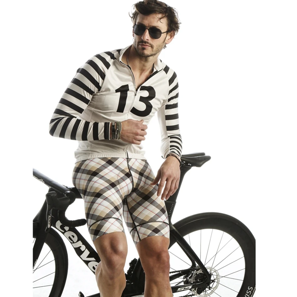 

2020 Love The pain bicycle Jersey Men's maillot Autumn Cycling Jersey kit bib shorts Thin section long sleeve suits bike jacket
