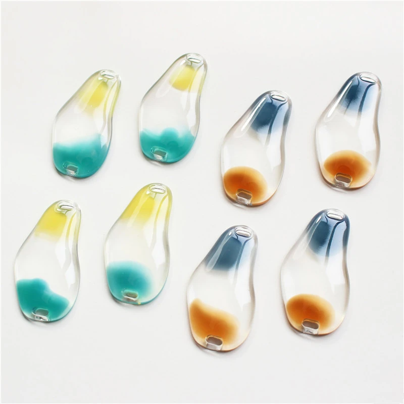 Spring style 30pcs/lot two holes geometry irregular shaped resin beads diy jewelry earring/bracelet pendants accessory | Украшения и