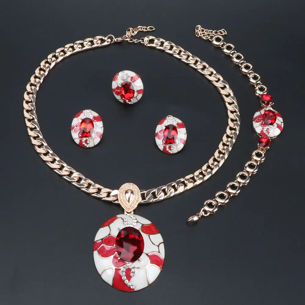 Женский комплект ювелирных изделий CYNTHIA набор украшений золотого цвета