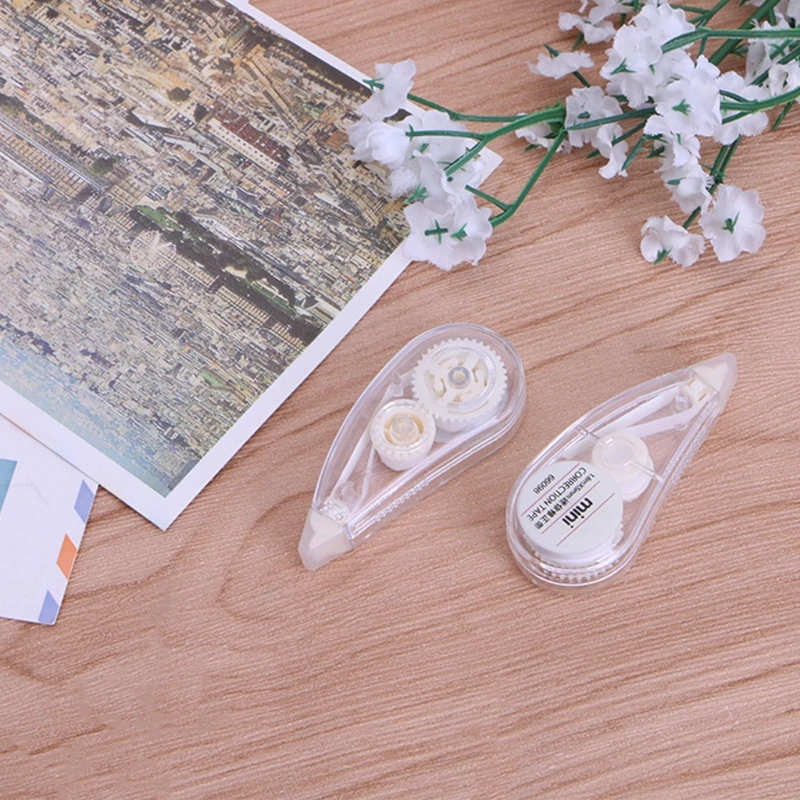 

2Pcs Cute Correction Tape Mini Roller White Out Eraser School Office Stationery