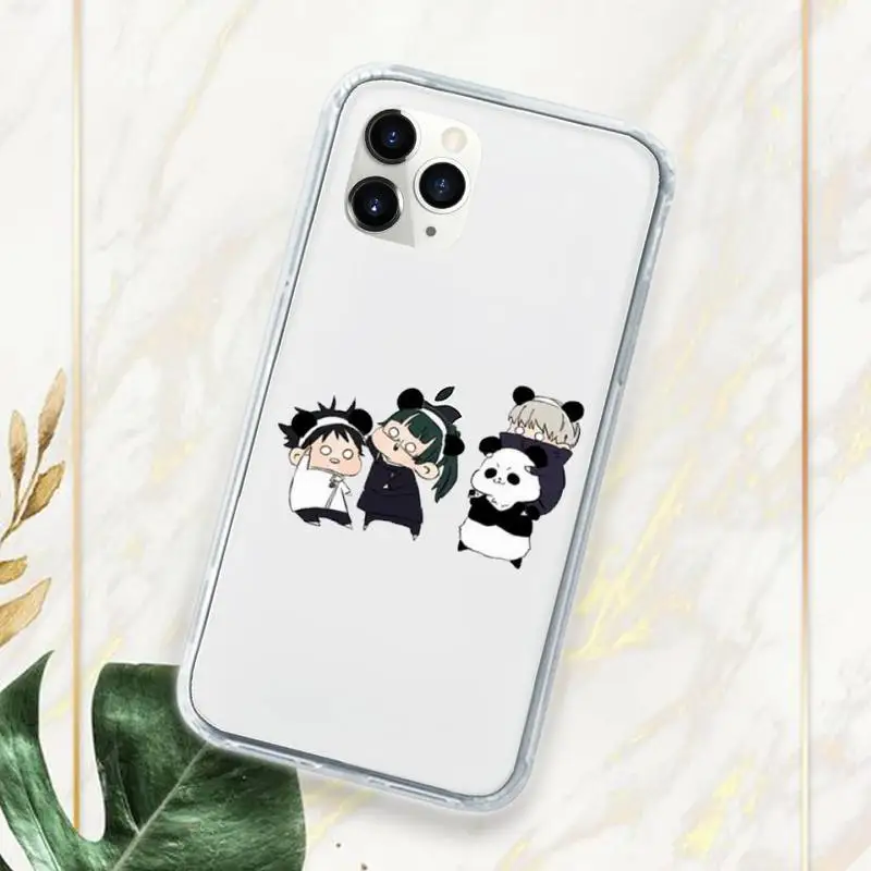 

Jujutsu Kaisen Anime cartoon cute Phone Case Transparent for iPhone 11 12 mini pro XS MAX 8 7 6 6S Plus X 5S SE 2020 XR