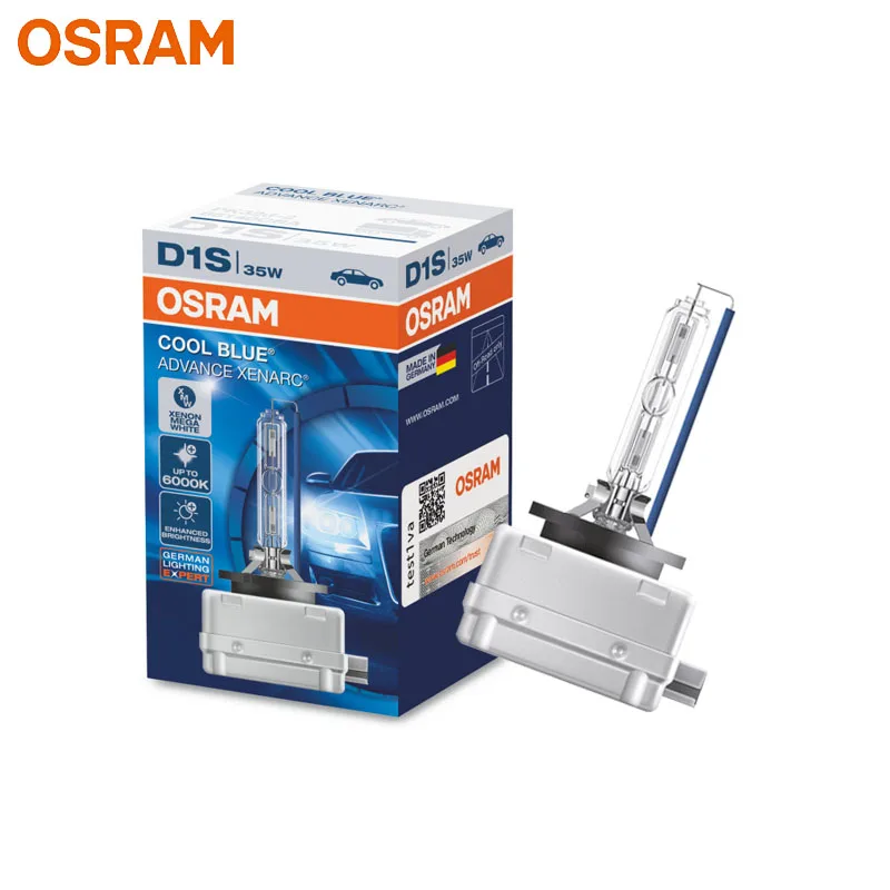 OSRAM D1S D2S D3S D4S CBA Xenon HID Cool Blue Advance 12V 6000K Mega White Car Xenon Headlight Light Auto Genuine Hi/lo Beam, 1x