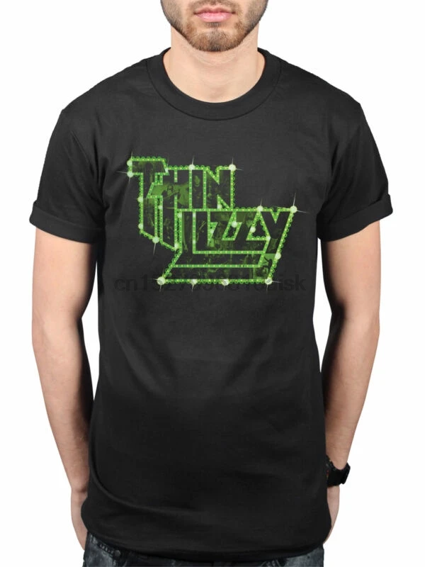 Thin Lizzy огни логотип новая футболка рок металл группа товар Skid Row Dare|Мужские
