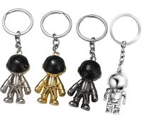 spaceman keychain charms creative cartoon astronaut robot key chain for children space fans souvenirs bag pendant gift wholesale