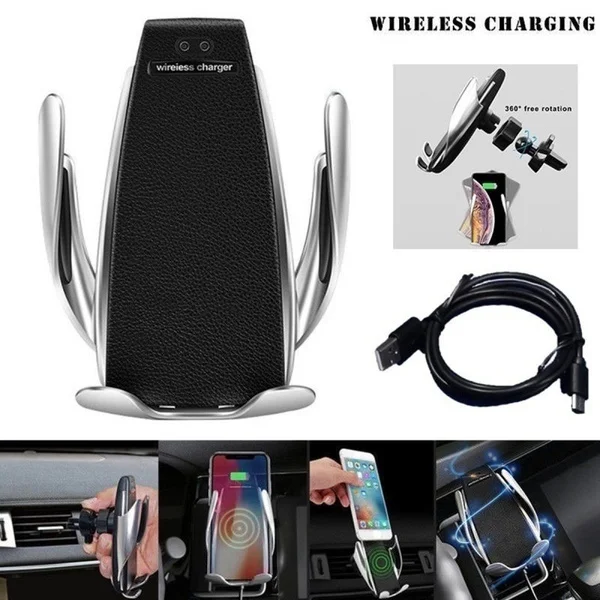

Newest 10W Automatic Clamping Wireless Car Charger 360 Degree Rotation Charging Mount