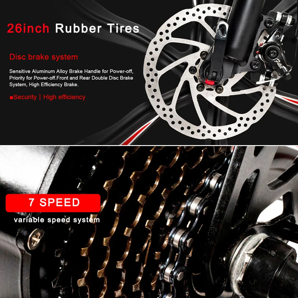 Samebike 26 дюймов электрический велосипед с 350 Вт бесщеточный двигатель e двумя