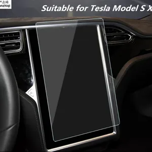 for tesla model s x central control navigation touch screen gps screen protector 17 inch dashboard protective film dashboard free global shipping