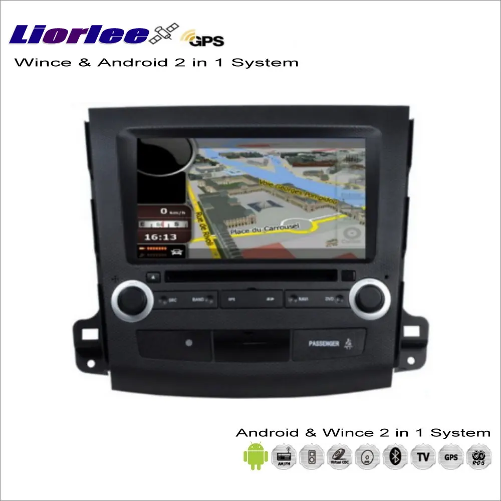 

Для Citroen C-Crosser/для Peugeot 4007/для Mitsubishi Outlander Автомагнитола CD DVD плеер GPS навигация Android мультимедийная система