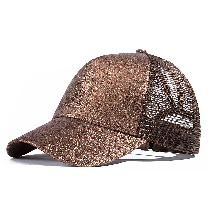 Блестящая классная Повседневная бейсбольная кепка с конским хвостом Женская