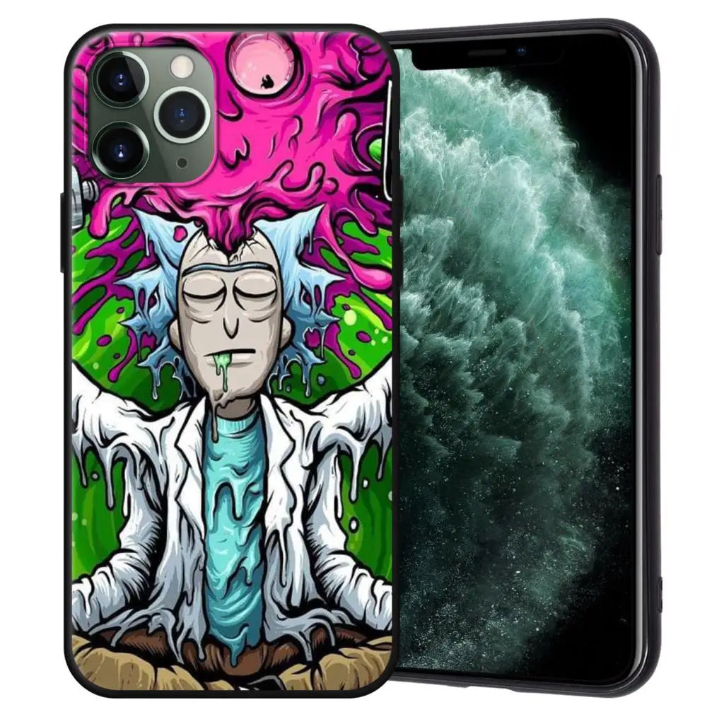 Рик и Морти черный чехол ТПУ для iPhone XR XS Max X Coque для iPhone 11 Pro Max чехол для iPhone 7 8 6 6S Plus 5 5S SE Fundas