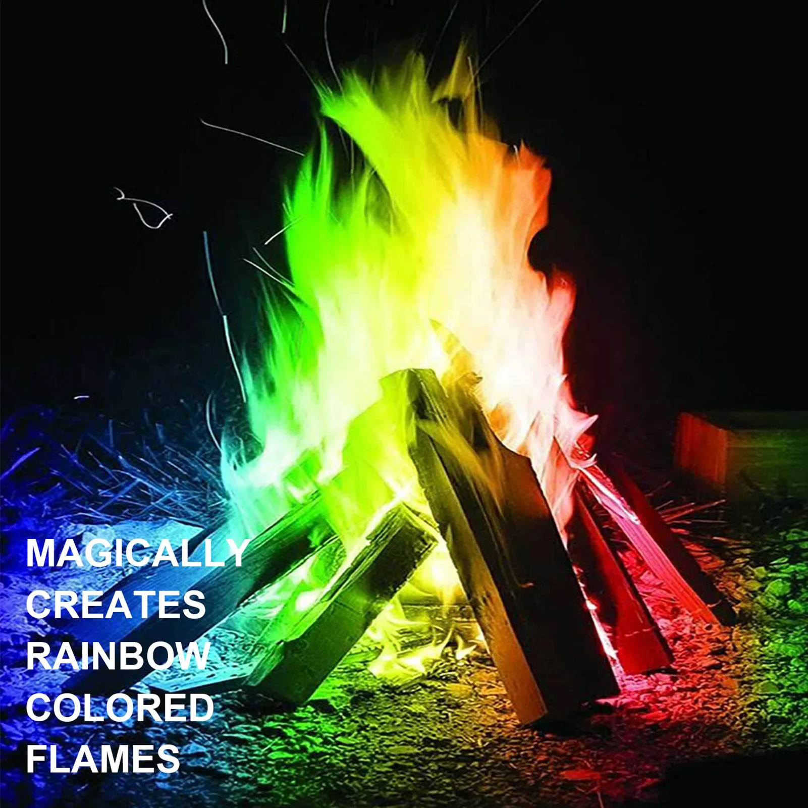 

30g Mystical Colorful Fire Flames Powder Bonfire Sachets Pyrotechnics Mystical Trick Outdoor Camping Hiking Survival Tools