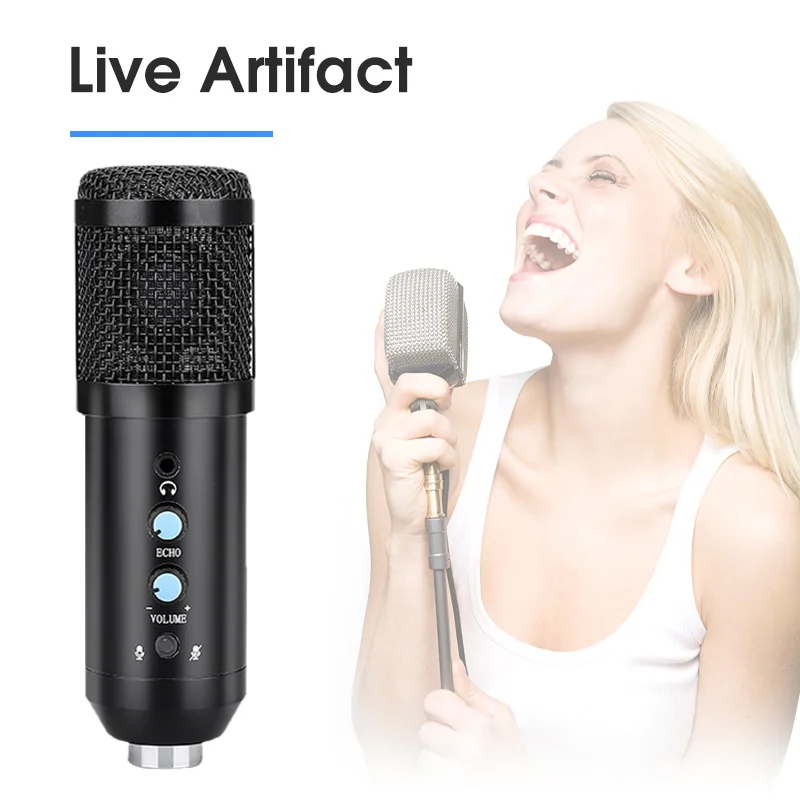 

Condenser USB Microphone Kit with Desktop triangle stand bm868usb Professional Mic for PC Vocals Recording Karaoke YouTube asmr