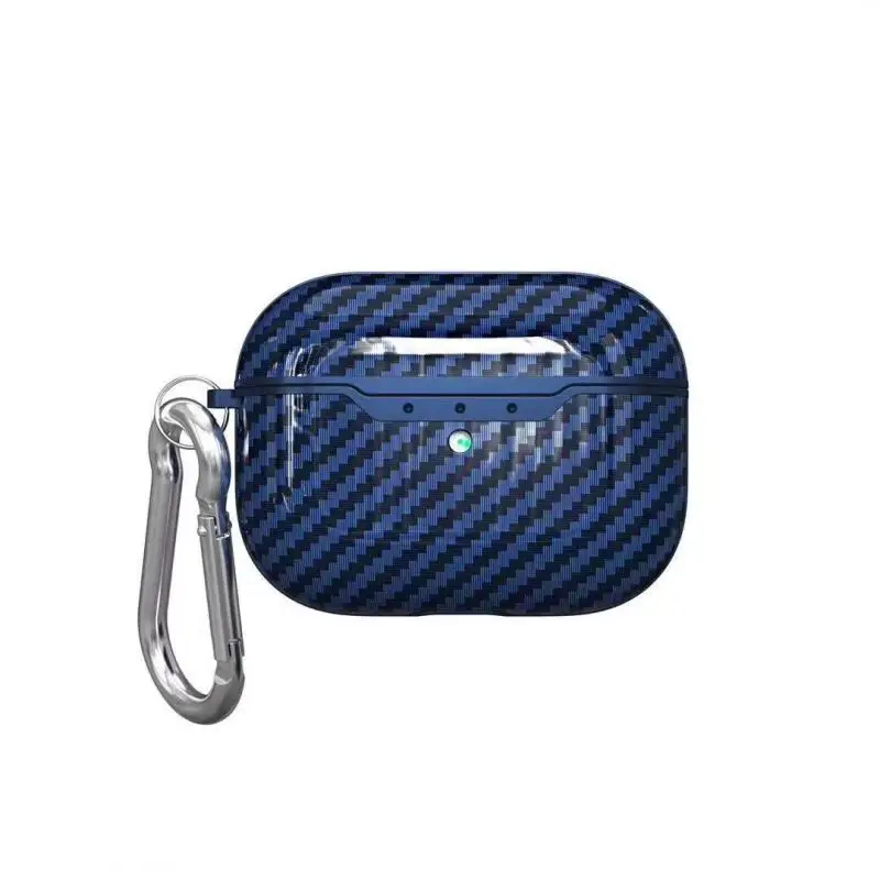 Чехол для AirPods Pro ударопрочные наушники с текстурой личи из углеродного волокна