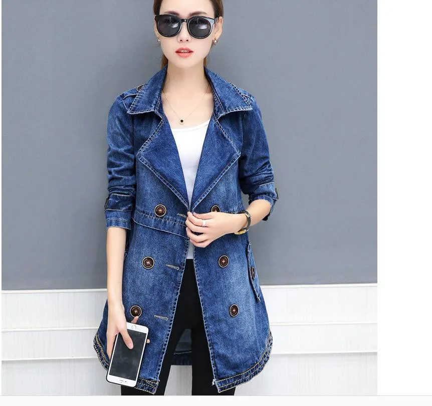 

2021 spring and autumn winter Long sleeve Women's Windbreaker coat