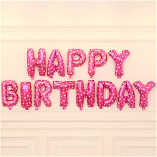 pink 16 дюймов розовое золото испанский Feliz Cumpleanos воздушные шары для дня рождения буквы фольги шар для украшения вечеринок Алфавит воздушный надувные шары - Цвет: pink