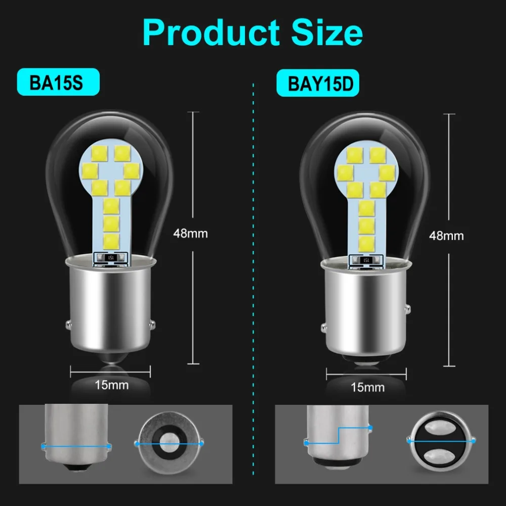 1 шт. P21W светодиодные лампы 1157 P21/5 Вт BAY15D Led 1156 BA15S лампа 18SMD 3030 фишек супер яркий автоматический светильник задние лампы 12V
