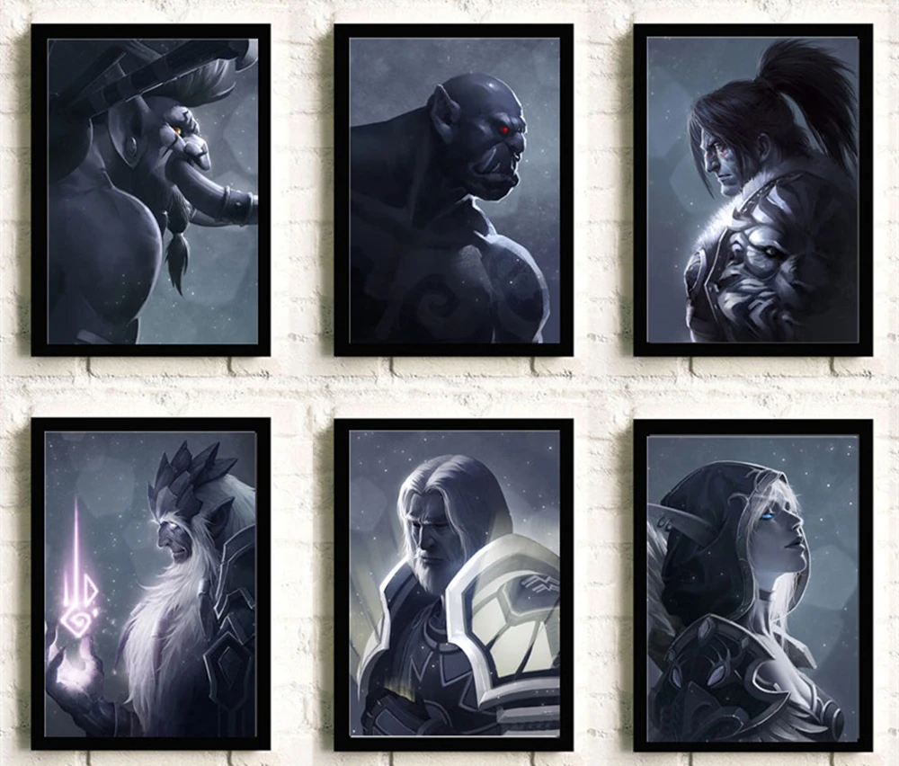 Супервысокая популярность онлайн-игра WOW высокое качество Картина на холсте