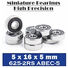 625RS подшипник ABEC-5 ( 10 шт.) 5*16*5 мм миниатюрный герметичный 625-2RS шарикоподшипники 625 2RS для 23 3D принтера
