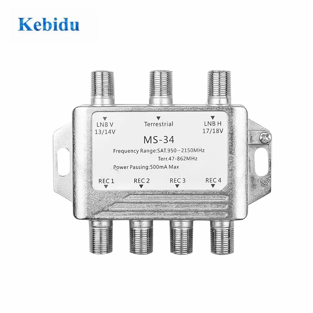 Новый автономный спутниковый переключатель DiSEqC MS34EZ MultiSwitch FTA TV LNB Cascade multiswitch 2 1 TERR