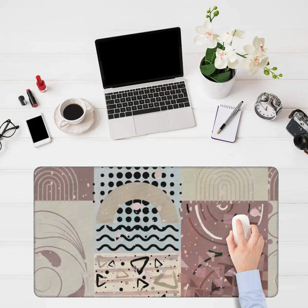 Коврик для мыши ноутбука с абстрактным пастельным рисунком | Коврики
