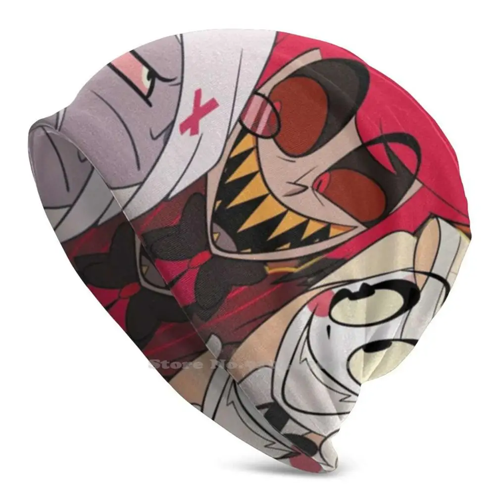 

-Растягивающаяся шапочка Vaggie с аластором Чарли, 3D шапочка с принтом «сделай сам», забавная мультяшная шапочка с аластором, любовью, Чарли, ан...