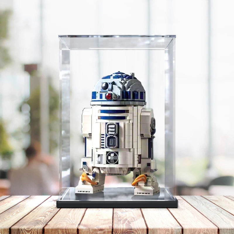 

Clear Acrylic Display Box Dustproof Protection Model Show Case for Lego R2 d2 Figures 75308 Building Block