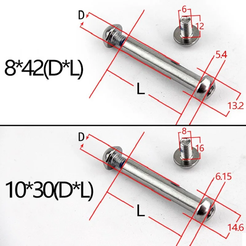 M8 52mm semi-circle inner hexagon butt screw for Bicycle Umbrella head knock splint screws 8mm 10pcs | Обустройство дома