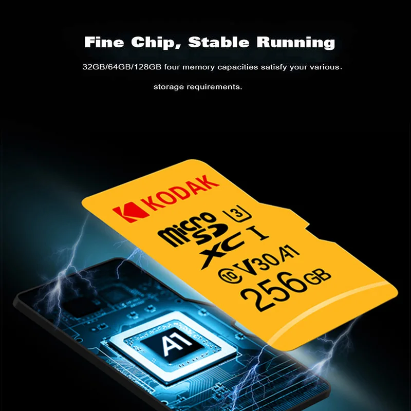 Оригинальный Kodak карты памяти 512GB U3 Class10 Micro SD карта UHS-I 512 ГБ SDXC C10 32 Гб 64 128 256 |
