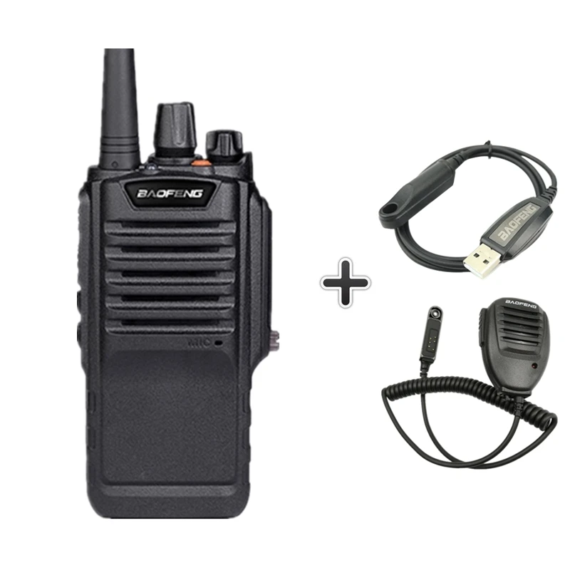 add 1MIC 1cable Baofeng Bf-9700 7 Вт Высокая мощность рация IP67 Водонепроницаемый двухстороннее радио Amador PTT BF 9700 большой радиус действия Ham радио Hf трансивер - Цвет: add 1MIC 1cable