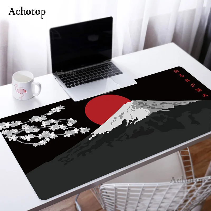 

New 2021 Cherry Blossoms Mouse Pad Gamer Large Lock Edge Soft Sakura Gaming Mousepad Mountain Rubber Computer Desk Mat Padmouse