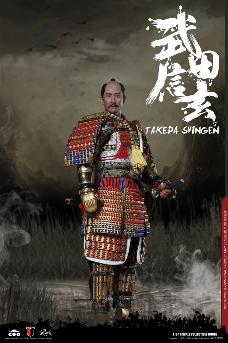 Коллекционный SE039 1/6 масштаб сплав литья под давлением Takeda Shingen воюющие Штаты период японский самурайский солдат полный набор фигурка
