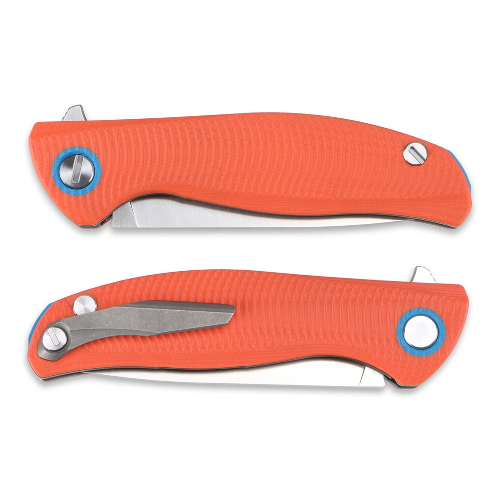

Kanedeiia F3 Flipper folding knife D2 steel blade, orange G10+ titanium handle outdoor sporting goods EDC camping adventure tool