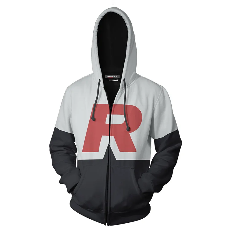 Pokemon Go! Team Rocket Джесси Мусаси Джеймс Kojirou могут Косплей costumemen на застежке молнии