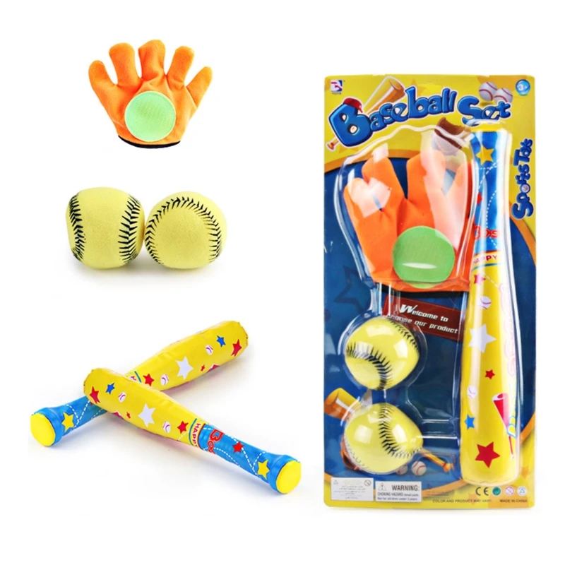 

1 Set Kids Baseball Toys EVA Soft Balls Bat Gloves Set Funny Outdoor Sports Play Toy Infant Throw Catch Ball Game