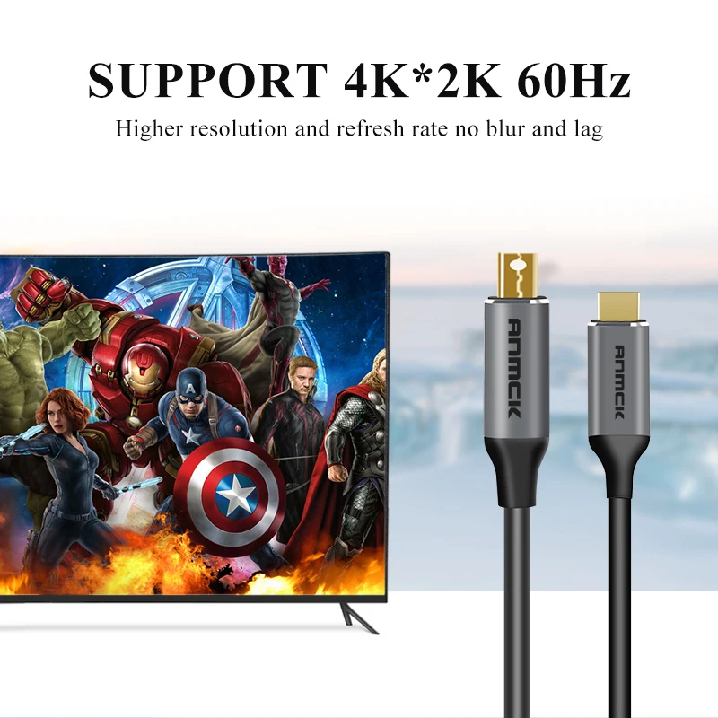 Кабель USB Type C с 3 1 на Mini DisplayPort переходник DP 4K для порта дисплея Xiaomi Notebook Air Pro Macbook