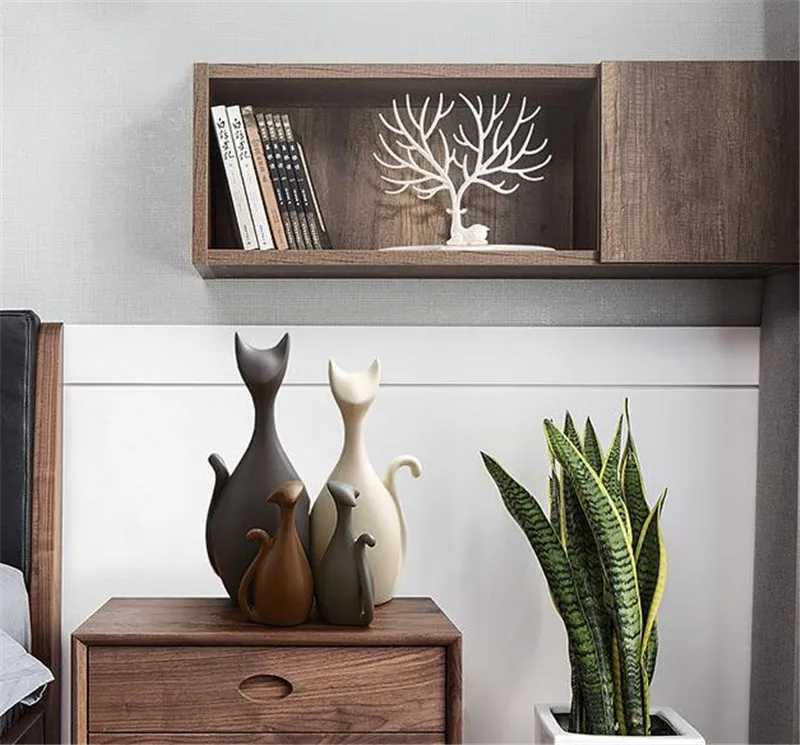 [HHT] скандинавские керамические изделия кошка семейный минимализм абстрактные