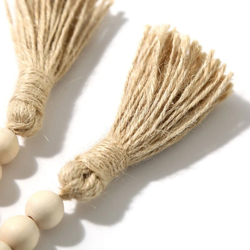 31.5 Inch Wood Bead Garland Rustic Farmhouse Beads Prayer Wall Hanging Decoration | Дом и сад
