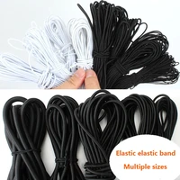 whiteblack strong elastic rope rubber band sewing garment craft supplies elastic band for diy sewing accessories 123456mm