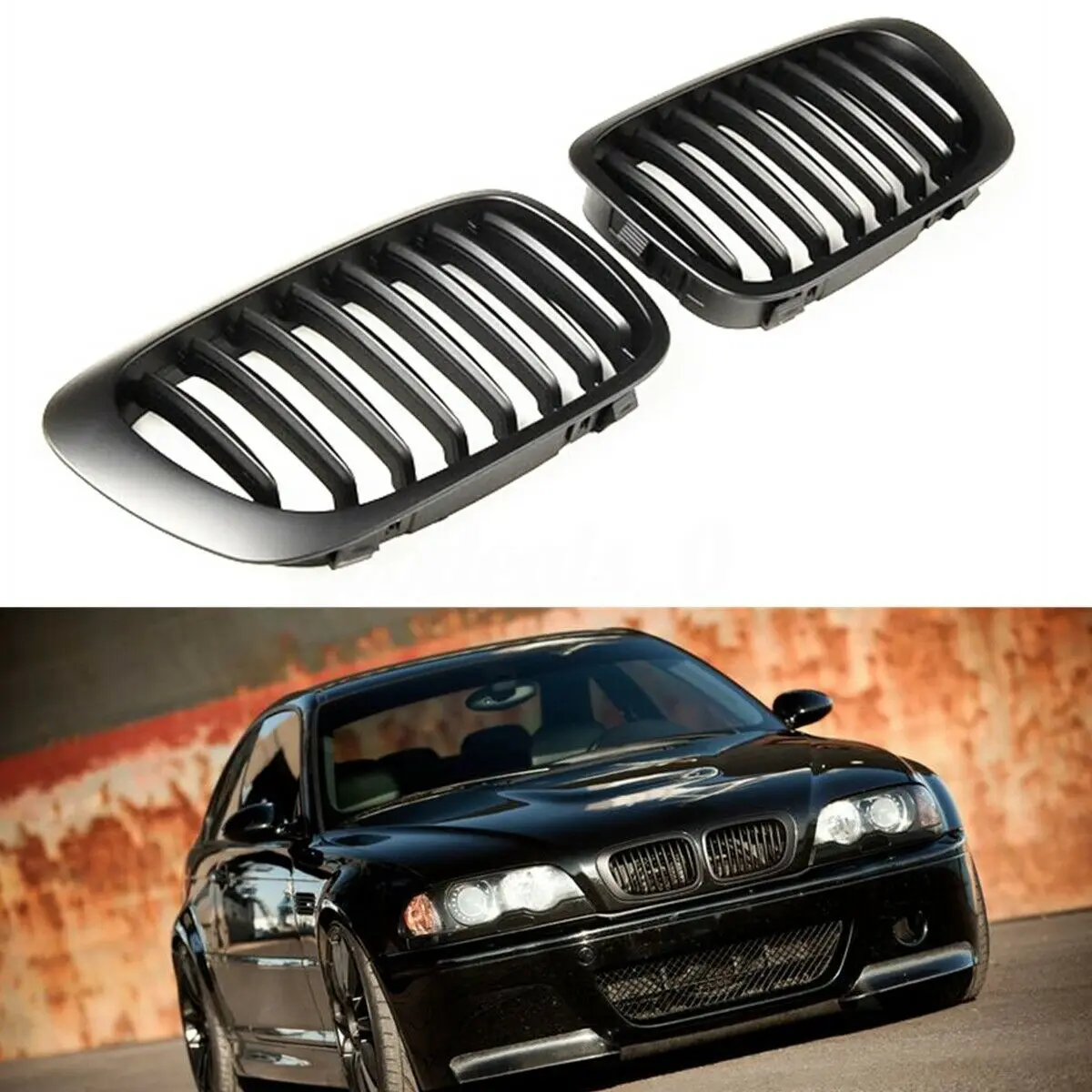 Для BMW 3 серии E46 купе 2 двери 1999-2002 Замена автомобиля Черный почечный Спорт решетки