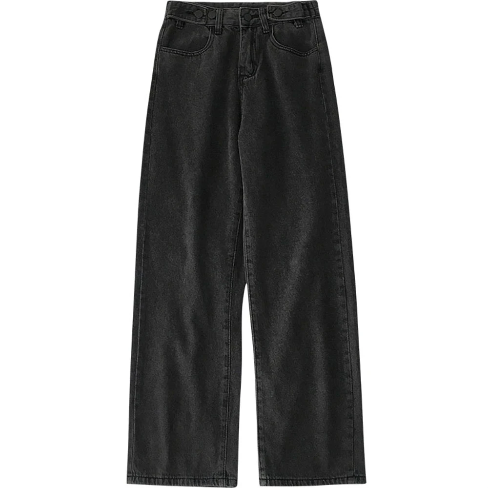 

Vintage Denim Women Jeans Autumn New 2020 Wide Leg Ankle Length All Match Top Quality