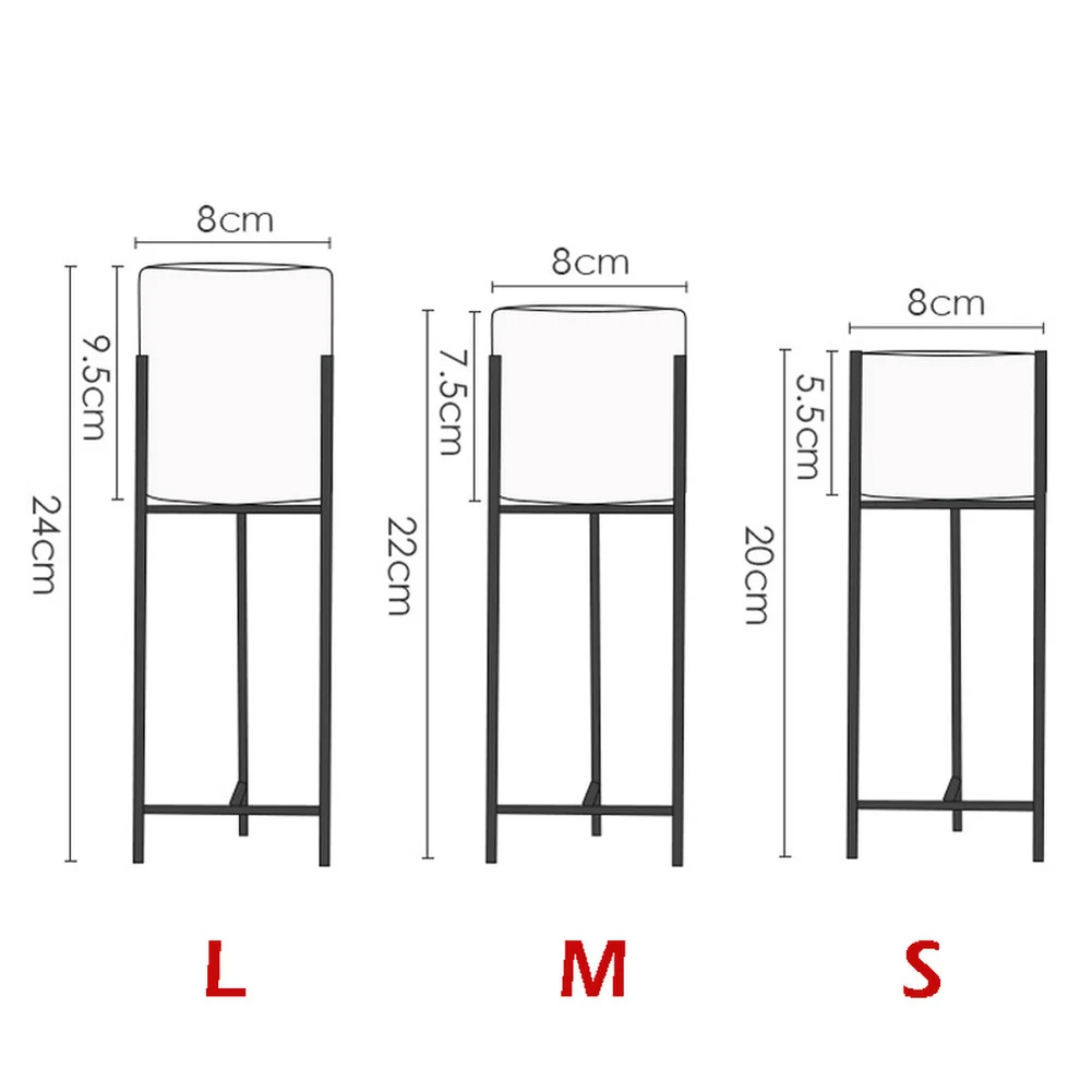 1 шт. Nordic кованого железа ящик для комнатных растений Керамика цветочный горшок