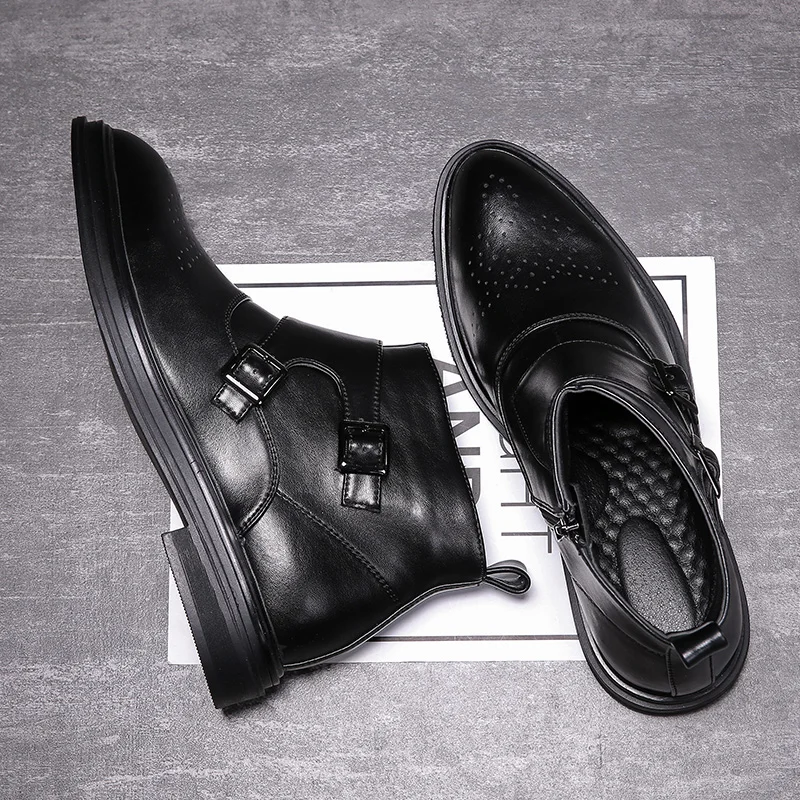 Брендовые мужские ботинки из натуральной кожи XINYIDA Повседневные Дышащие