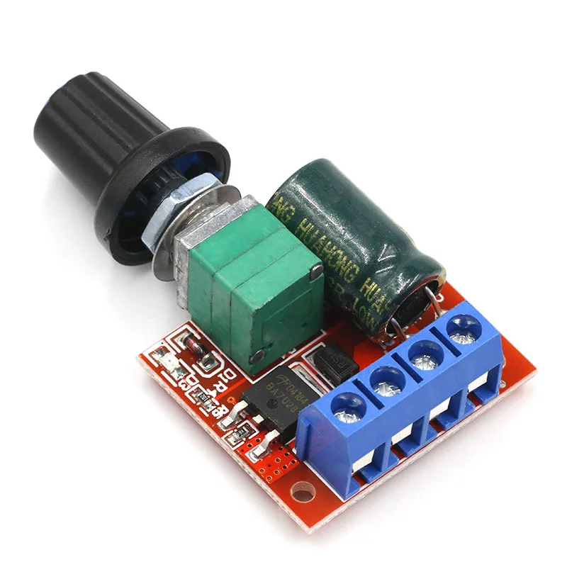 Мини DC-DC 4,5 В-35 В 5A 90W PWM контроллер скорости двигателя постоянного тока модуля Скорость регулятор Управление отрегулировать переключатель 12V 24V PN35