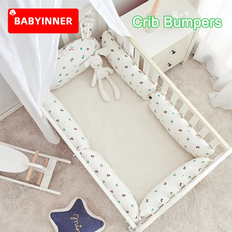 Бампер Babyinner для детской кроватки 6 шт. хлопковая подушка регулируемая детская