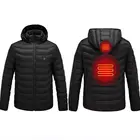 NWE мужские куртки с подогревом, пальто, USB, Электрический аккумулятор, с длинными рукавами, с подогревом, куртки с капюшоном, теплая зимняя Термоодежда