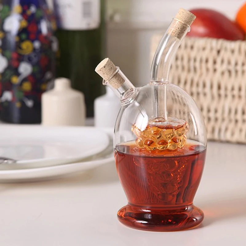 Двойные стенки Стекло бутылка оливкового масла заливщик Кухонные