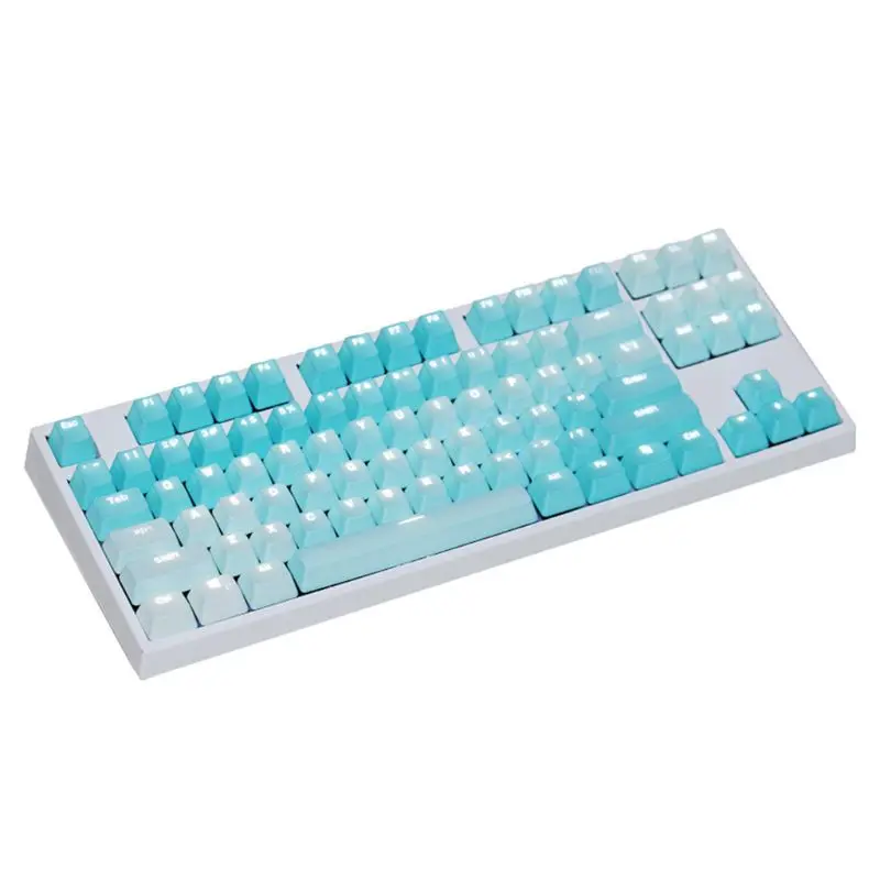 Сменные клавиши PBT Key cap s 87 104 108 прозрачные с надписью двойным впрыском обратная