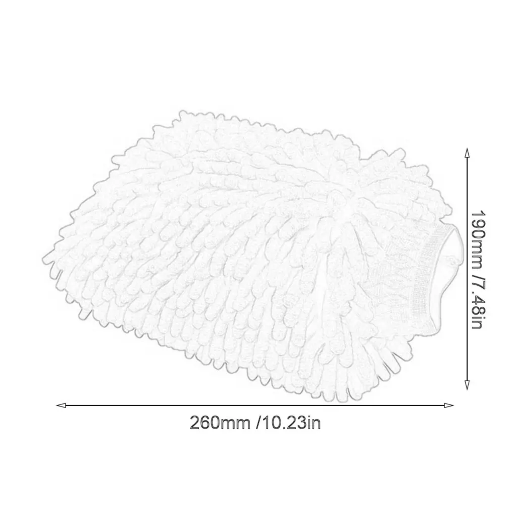 Перчатка для мытья машины двухсторонняя Высококачественная перчатка из синели и