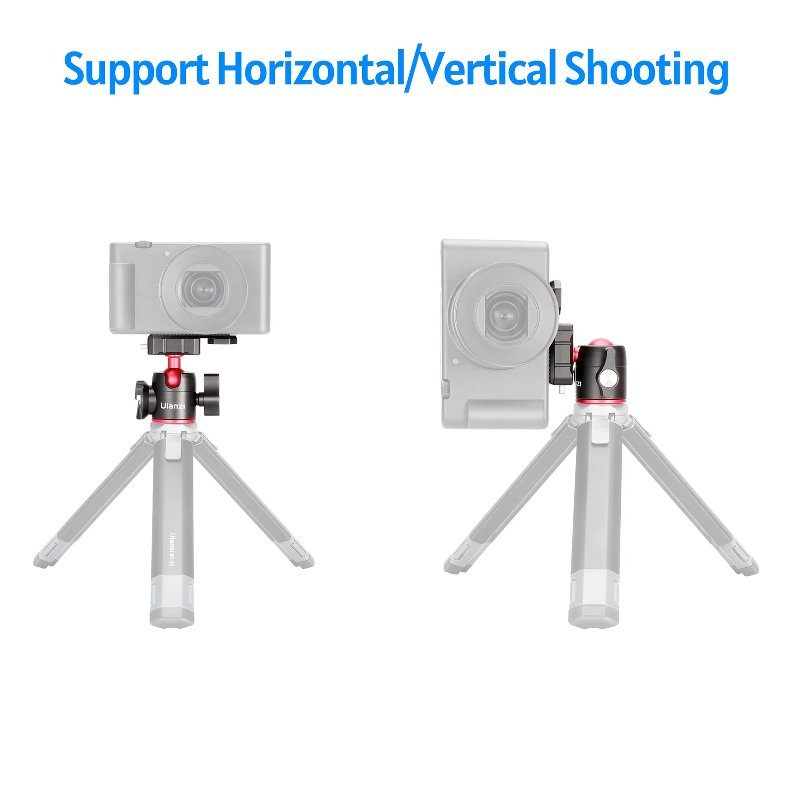 

Ulanzi Mini Ball Head Mount Adapter with Quick Release Plate Cold Shoe Mount Universal 1/4 Interface for Tripod Camera Mounting